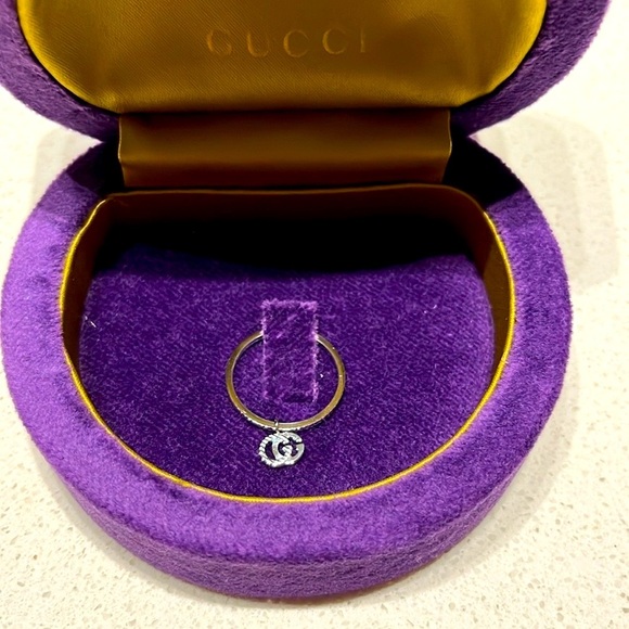 GUCCI 18K White Gold Interlocking G Ring – BRAND NEW - 100% Authentic - Picture 7 of 15